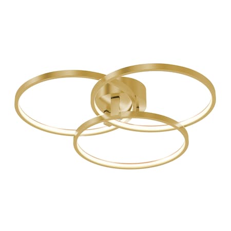 Afx Orion LED Flush Mount - 20" W - Satin Brass ORIF20L30D1SB